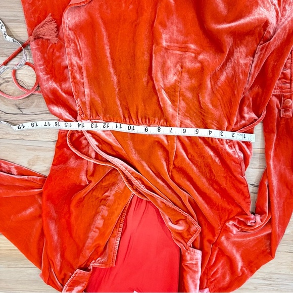 Free People Velvet Wrap Jumpsuit in Red - Picture 13 of 15